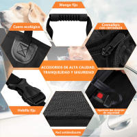 SMELL & SMILE Funda para Mascotas Coche Protector para Mascotas para Asiento de Coche Funda para Maletero de Coche Universal para Perros 130x137cm - details 4