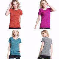 Camiseta deportiva profesional de secado rápido para mujer, Tops cortos transpirables para Yoga, Fitness, correr, trotar, gimnasio y ejercicios - details 1