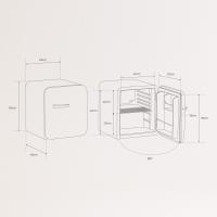 CREATE - RETRO FRIDGE 48L ROSE GOLD - Frigorífico, Estética Retro Vintage - details 5