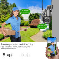 Cámara IP WIFI de seguridad para exteriores Cámara de videocamera inalámbrica de 8MP 4K PTZ lente Dual Zoom 10X visión nocturna montaje en pared estilo de torre compatible con smartphone y Android - details 1