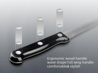 Steak Knives Set Cutlery Set 6/8 Pcs Full Tang Stainless Steel Sharp Serrated Dinner Knives Set Dishwasher Safe for Meat Bread - details 3