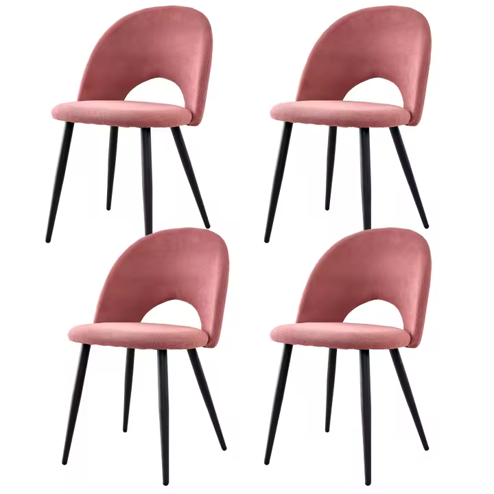 EGOONM Juego de 4 sillas de comedor de cocina modernas, silla de comedor familiar nórdica, cojín trasero hueco moderno único, para cocina/sala de estar - 1