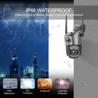 Cámara IP WIFI de seguridad para exteriores Cámara de videocamera inalámbrica de 8MP 4K PTZ lente Dual Zoom 10X visión nocturna montaje en pared estilo de torre compatible con smartphone y Android - details 5
