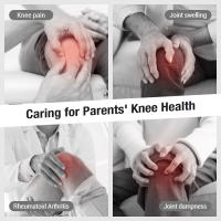 Masajeador de Rodilla Eléctrico con Terapia de Presión de Aire Alivio del Dolor de Artritis Masaje de Temperatura de Rodilla Tratamiento con Batería para Piel Normal - details 2