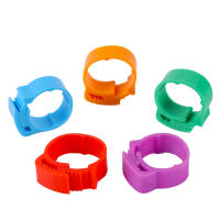 Anillo de pie de pollo de tamaño ajustable, pata de aves de corral sin número, anillo de hebilla ID2.0 ~ 2,4 cm, pollito de plástico, pato, ganso, alimentación de aves de corral 70 piezas - details 2