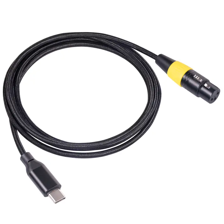 Cable de audio para micrófono USB C tipo C a XLR de 3 pines - 1