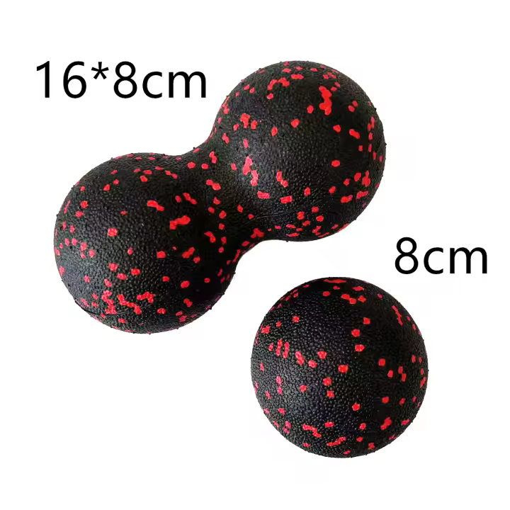 Bola De Masaje Doble de 8cm y 16x8cm, Pelota De Masaje para Fascias, Bola de Masaje De mano, Entrenamiento de Fascia - 1
