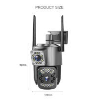 Cámara IP WIFI de seguridad para exteriores Cámara de videocamera inalámbrica de 8MP 4K PTZ lente Dual Zoom 10X visión nocturna montaje en pared estilo de torre compatible con smartphone y Android - details 9