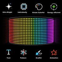 Panel de píxeles de matriz LED, señales LED de publicidad brillantes de desplazamiento, señal LED Flexible USB de 5V, Control por aplicación Bluetooth para coche, tienda - details 0