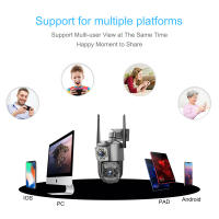 Cámara IP WIFI de seguridad para exteriores Cámara de videocamera inalámbrica de 8MP 4K PTZ lente Dual Zoom 10X visión nocturna montaje en pared estilo de torre compatible con smartphone y Android - details 7