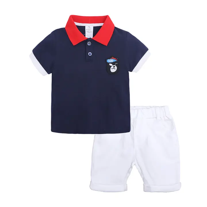 Conjuntos de ropa para bebés, conjuntos de 2 uds. De ropa para bebés, camisetas y pantalones cortos de verano para niños, conjuntos de trajes informales, chándal para niños 2025 - 1