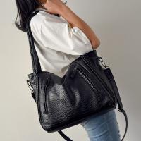 Bolso de mano de gran capacidad para mujer, bandolera de hombro de PU, Retro, de cocodrilo, para uso diario - details 4