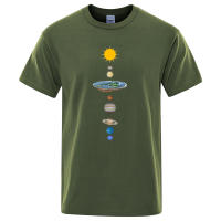 Camiseta con Estampado de Planetas del Sistema Solar para Hombre, Prenda Holgada, Manga Regular, Diseño Cósmico, Ropa de Moda, Informal, Gran Tamaño - details 15
