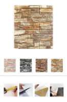 38*35cm Self-adhesive 3D Brick Wallpaper PE Foam Wall Panels Stickers Waterproof Wallpaper Home Decoration - details 4