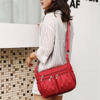 Bolso de hombro de nailon para mujer, bandolera impermeable con múltiples bolsillos, de gran capacidad, Oxford, de viaje - details 10