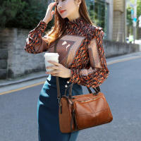 Bolso de hombro Retro de gran capacidad para mujer, bolso cruzado de cuero PU suave, bolso de mensajero informal de diseñador Boston - details 5