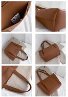Bolso de mano informal de cuero suave para mujer, bolsa de hombro de gran capacidad con bolsillo exterior, Color sólido, alta calidad - details 19