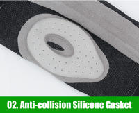 Rodillera deportiva para alargar las piernas, tejido transpirable, compresión antideslizante, engrosado soporte con anillo de silicona, 1 par - details 13