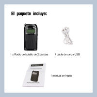 RETEKESS PR12 Radio FM AM Mini Pocket USB Radio Mp3 Portable Receiver Backlit Display Digital Stereo Support TF Card For Elderly - details 9