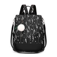 Mochila con estampado Floral para mujer, bolsa de viaje informal, con bola de pelo, de gran capacidad, nueva - details 8