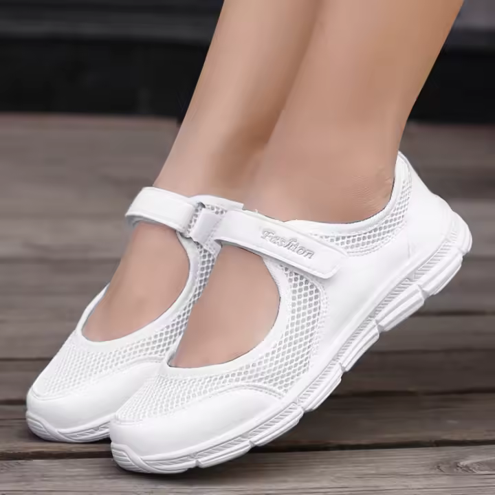 Zapatos planos De malla para Mujer, zapatillas transpirables suaves, informales, primavera y verano, novedad - 1