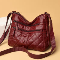 Bolso de Hombro de Cuero Suave Vintage para Mujer Gran Capacidad Bolso Cruzado de Moda Bolso de Mano de Lujo para Madre - details 12
