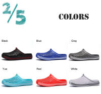 New Brand Hole Shoes Men Gray Garden Casual Rubber Clogs For Men Male Slippers Summer Slides Swimming Jelly Shoes Men Slippers - details 1