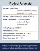 Elecpow Bicycle Burglar Alarm Taillight IP65 Waterproof USB Charge Scooter Bike Rear Lamp Turn Signal Warning Auto Brake Light - details 17