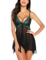Lencería Sexy para mujer, picardías con cierre frontal, encaje con cuello en V, ropa de dormir de malla, lencería para mujer, ropa de dormir, lencería porno - details 50
