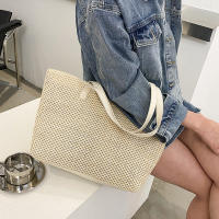 Bolso de paja tejido de gran capacidad para mujer, bolsa de mimbre hecha a mano, bolso de playa, bolso de hombro de paja para vacaciones - details 14