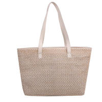 Bolso de paja tejido de gran capacidad para mujer, bolsa de mimbre hecha a mano, bolso de playa, bolso de hombro de paja para vacaciones - details 25