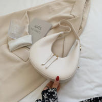 Bolso de Mujer de Lujo en Forma de Media Luna de Cuero PU Bolso de Hombro de Color Sólido Bolso Pequeño de Dumpling Diseño de Bolso de Axila - details 17