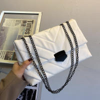Bolso cruzado de cuero PU de hilo de lujo para mujer, bandolera con cadena, bolso de gran capacidad - details 16