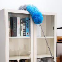 Plumero de plumas de microfibra con poste extensible, plumero telescópico de 96 "para limpieza, cabezal flexible, plumero lavable - details 1