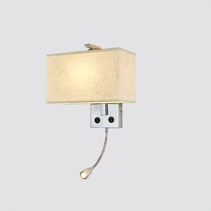 Moder-luces de pared con interruptor, lámpara de lectura LED de cuello de cisne, accesorio de lámpara blanco y negro, iluminación de pasillo, luminaria de arte, Wandlamp - 1