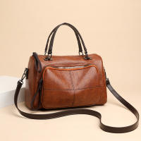 Bolso de hombro Retro de gran capacidad para mujer, bolso cruzado de cuero PU suave, bolso de mensajero informal de diseñador Boston - details 3