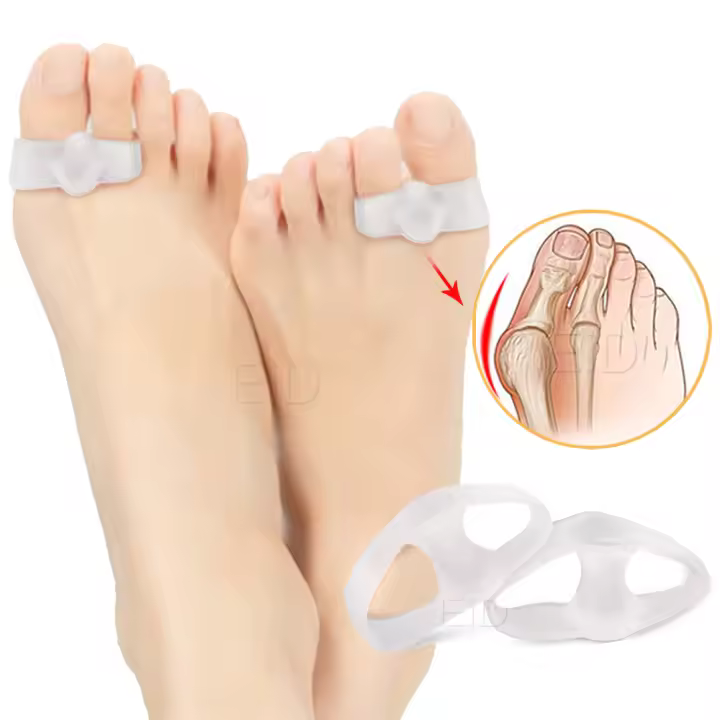 Separador de dedos de silicona EiD 2 piezas, férula de juanete, corrección de ortesis Hallux Valgus, esparcidor superpuesto, Protector de pie - 1