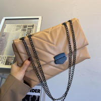 Bolso cruzado de cuero PU de hilo de lujo para mujer, bandolera con cadena, bolso de gran capacidad - details 18