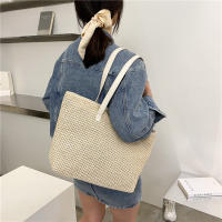 Bolso de paja tejido de gran capacidad para mujer, bolsa de mimbre hecha a mano, bolso de playa, bolso de hombro de paja para vacaciones - details 12
