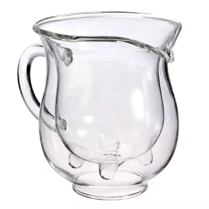 Taza creativa de vidrio de doble capa de vaca, jarra de leche encantadora, jarra de jugo, té, café, taza de vidrio transparente, jarra de Espumador de leche, 250ml - 1