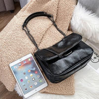 Bolso cruzado de cuero PU para mujer, Cartera de hombro, bolso de mano, bandolera con cadena, bolsillo negro - details 19