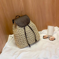 Mochila de Viaje para Mujer en Punto de Crochet con Diseño Boho Estilo Hueco Alhombrado para Hombro y Espalda Ideal para Playa y Verano - details 27