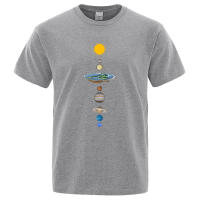 Camiseta con Estampado de Planetas del Sistema Solar para Hombre, Prenda Holgada, Manga Regular, Diseño Cósmico, Ropa de Moda, Informal, Gran Tamaño - details 13