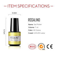 ROSALIND capa superior para Base 7ml empapa puros del Color de uñas de Gel brillante con lijado archivos de uñas Kit de diseño de uñas de arte lámpara de LED/UV - details 4