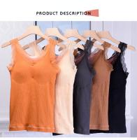 Chaleco deportivo para mujer Camiseta interior cálida de encaje delgado - details 4