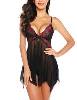 Lencería Sexy para mujer, picardías con cierre frontal, encaje con cuello en V, ropa de dormir de malla, lencería para mujer, ropa de dormir, lencería porno - details 51