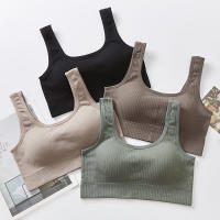 Top de Deportiva de Algodón para Mujer Sexy Lencería de Color Sólido Cómoda Ropa Exterior - details 6