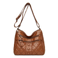 Bolso de Hombro de Cuero Suave Vintage para Mujer Gran Capacidad Bolso Cruzado de Moda Bolso de Mano de Lujo para Madre - details 17