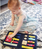 Juguetes Montessori para bebé, tablero ocupado, hebilla de bebé, botón de cremallera, herramienta de entrenamiento con cordones, Juego de desarrollo sensorial para niños pequeños - details 29