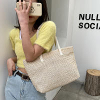 Bolso de paja tejido de gran capacidad para mujer, bolsa de mimbre hecha a mano, bolso de playa, bolso de hombro de paja para vacaciones - details 9